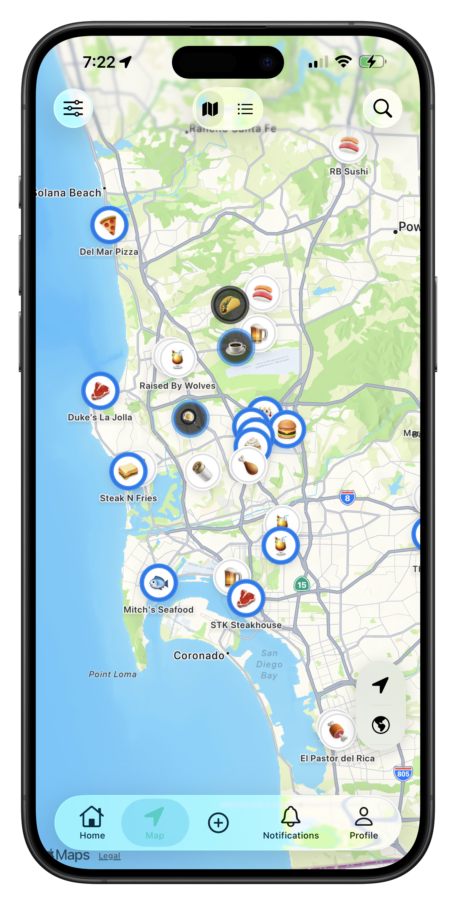WhattaEat San Diego food map preview